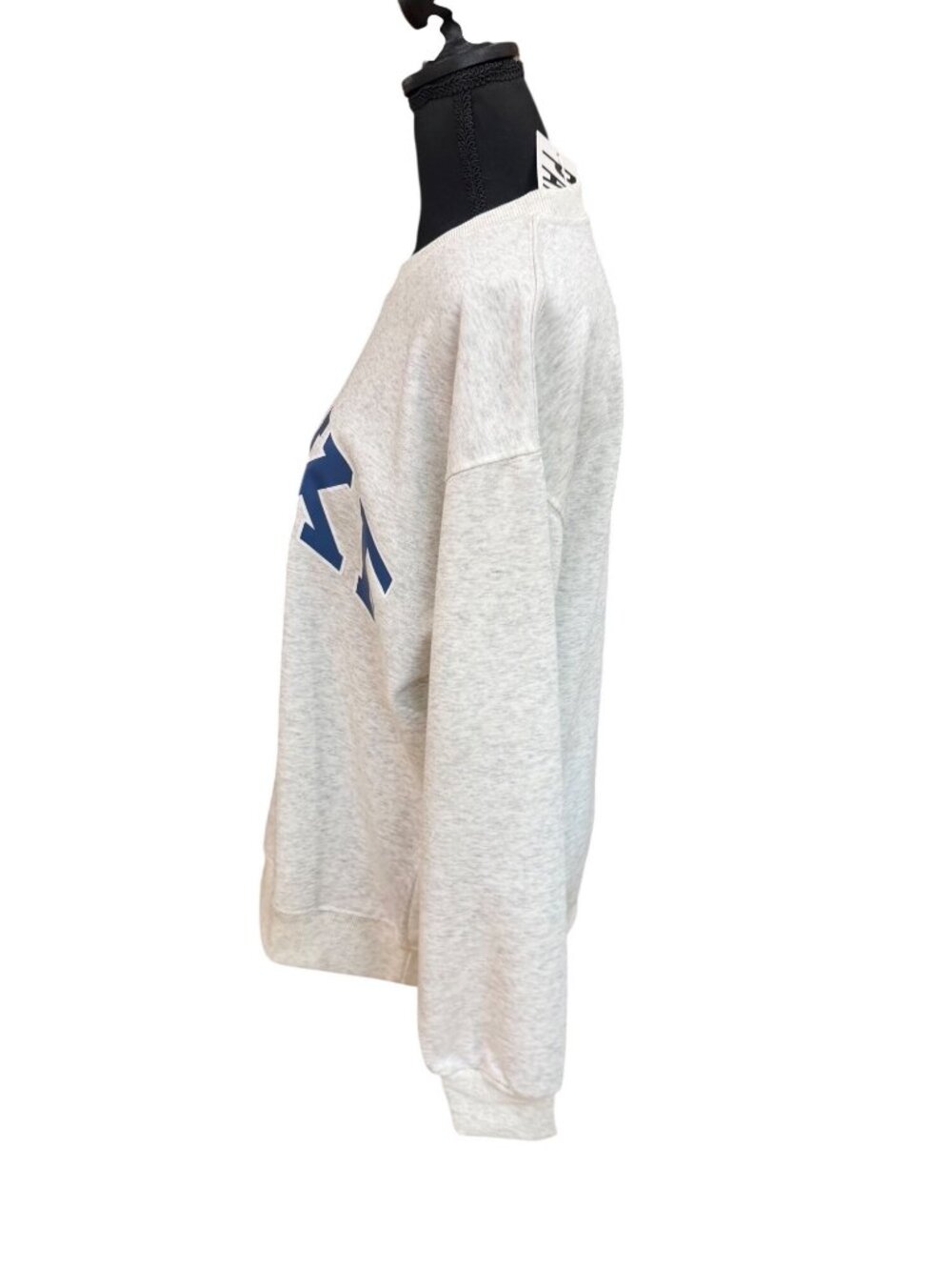 NWT Parke Heather Gray Crewneck Sweatshirt With Navy Lettering Women M School Gy - Picture 7 of 7